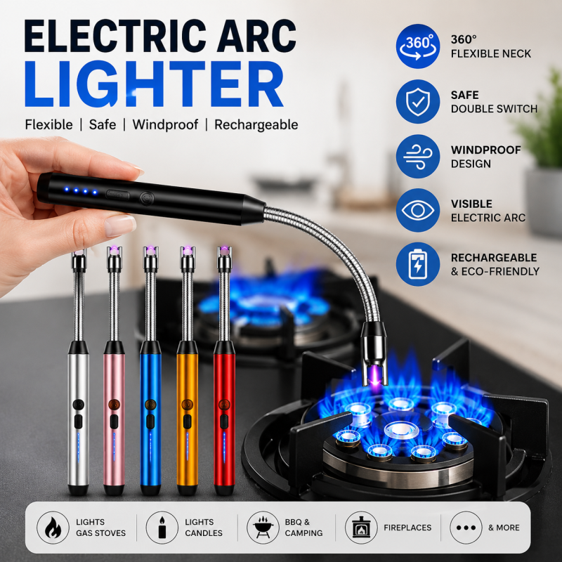 Electric Rechargeable Arc Lighter with USB Charging Cable