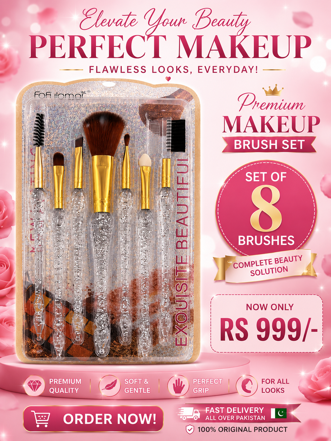 Premium 8-Piece Makeup Brush Set&nbsp;
